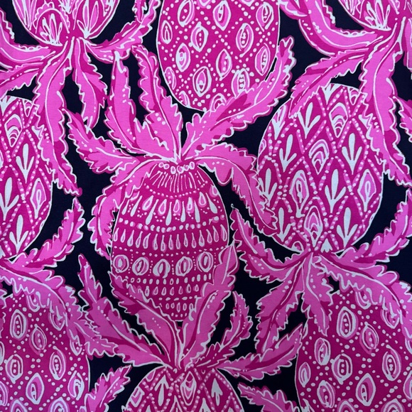 Lilly Pulitzer Sophie Dress 3/4 Sleeves Bright Pink & Navy in Coco Safari Sz Sml - Picture 3 of 15